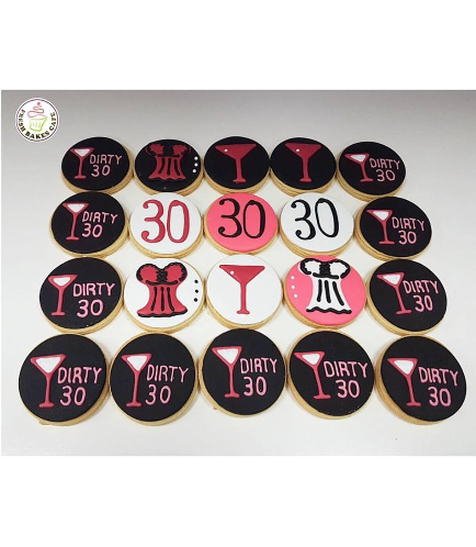 30th Birthday Themed Cookies