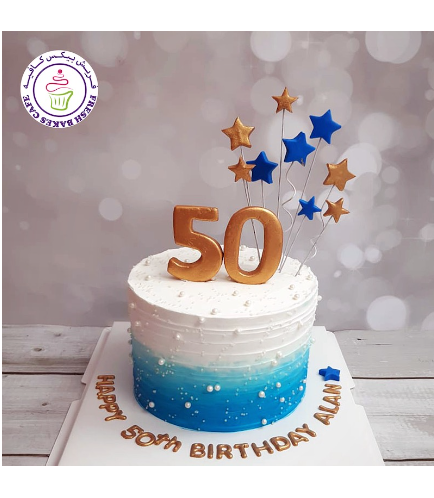 50th Birthday Themed Cake 02a
