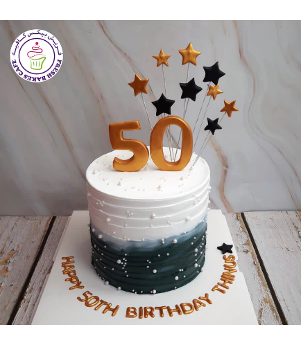 50th Birthday Themed Cake 02b