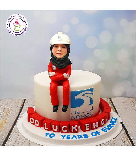 Engineer Themed Cake - Petroleum - ADNOC - Years of Service - Female
