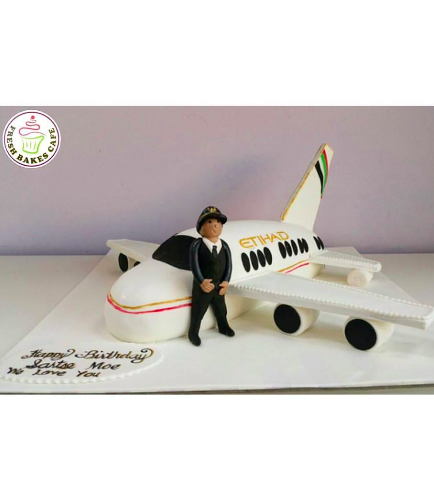 Airplane Themed Cake - 3D Cake & Pilot