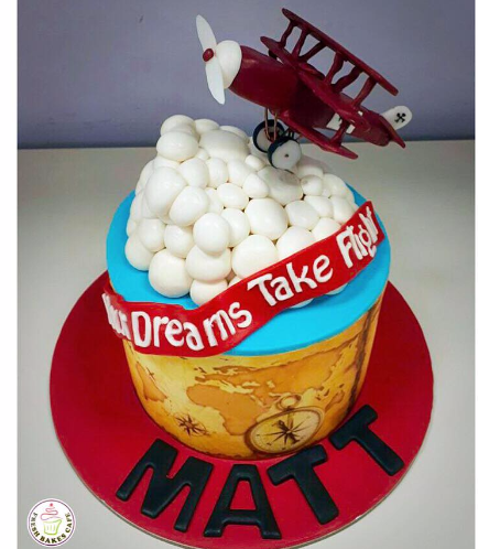 Airplane Themed Cake - 3D Cake Topper 02b