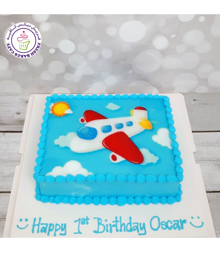 Airplane Themed Cake - Printed Picture