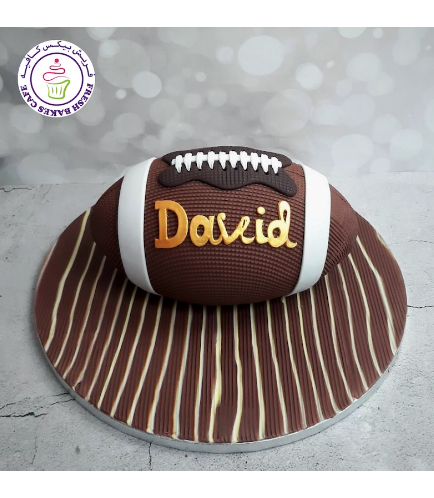 American Football Themed Cake - Ball - 3D Cake