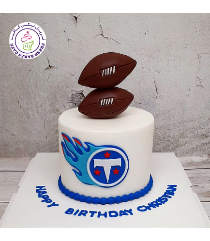 American Football Themed Cake - Ball - 3D Cake Toppers