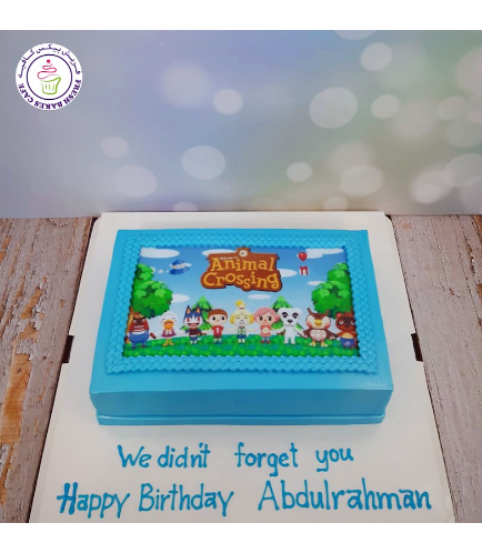 Animal Crossing Themed Cake - Printed Picture