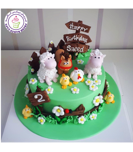 Cake - Farm Animals - 3D Cake Toppers - 1 Tier 03