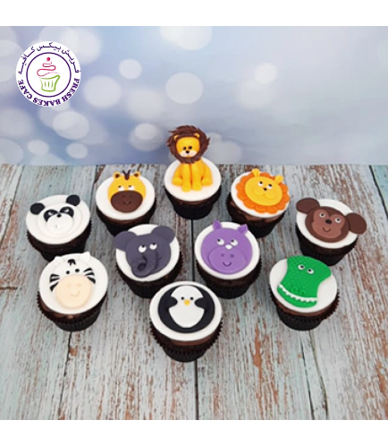 Jungle Animals Themed Cupcakes 01