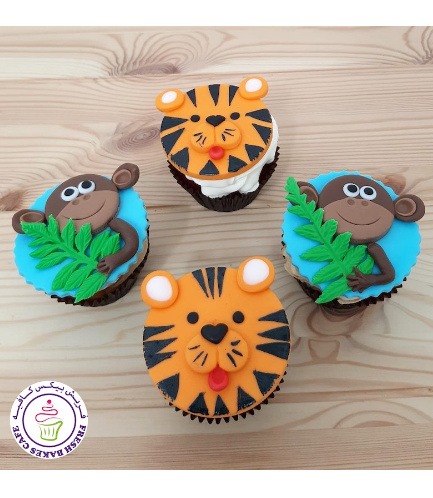 Jungle Animals Themed Cupcakes 05