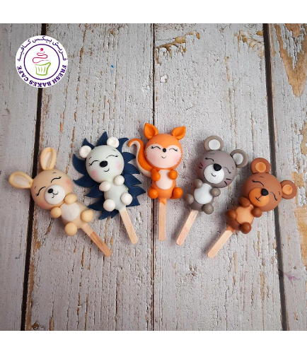 Animals Themed Popsicakes - Wood Animals