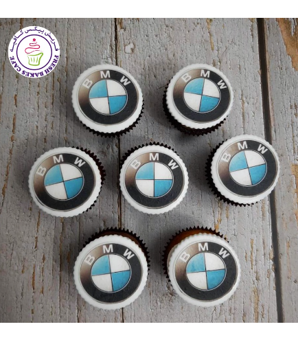 Car Themed Cupcakes - BMW - Logo