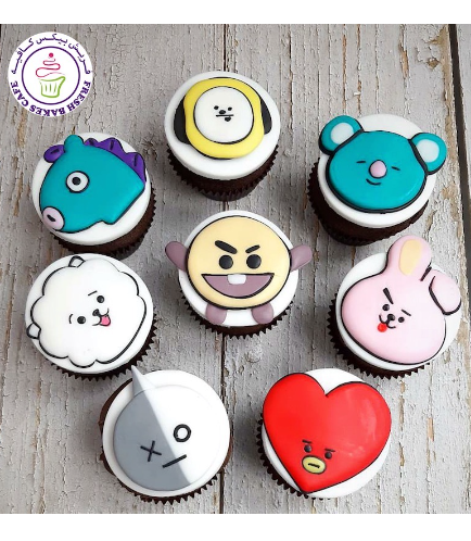 BTS Themed Cupcakes