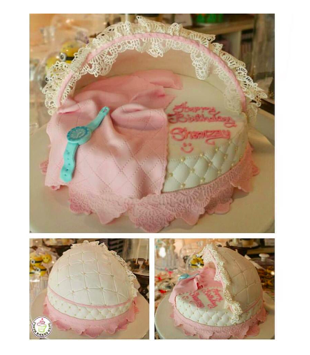 Cake - Baby Shower - Baby Crib - Girl 02