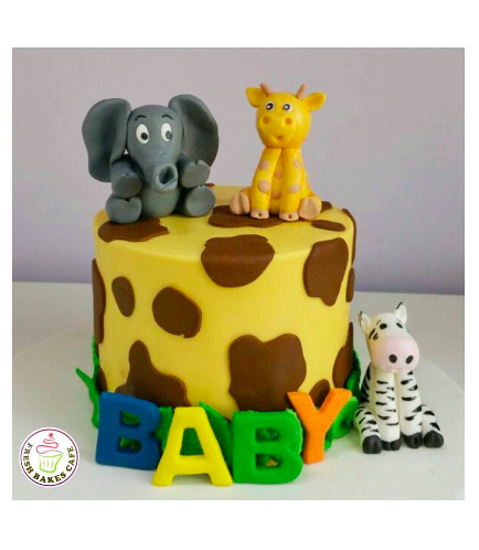 Cake - Baby Shower - Jungle Animals