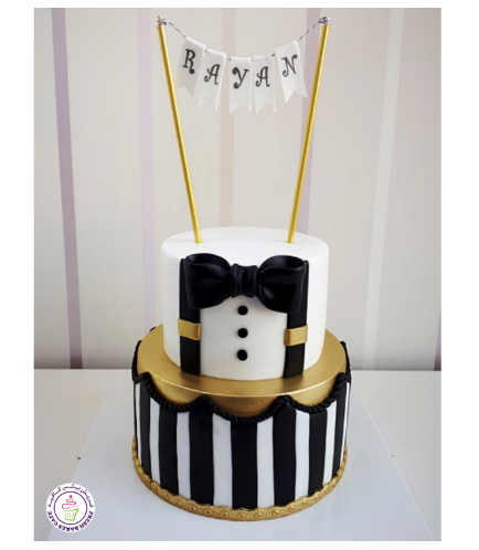 Cake - Baby Shower - Bow Tie & Suspenders
