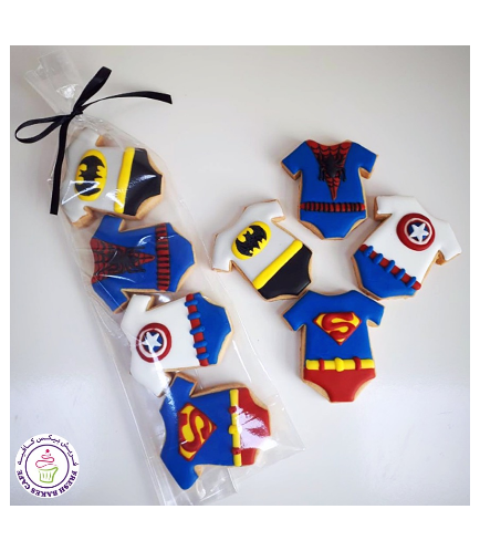Cookies - Baby Shower - Onesies - Superheroes - Minis
