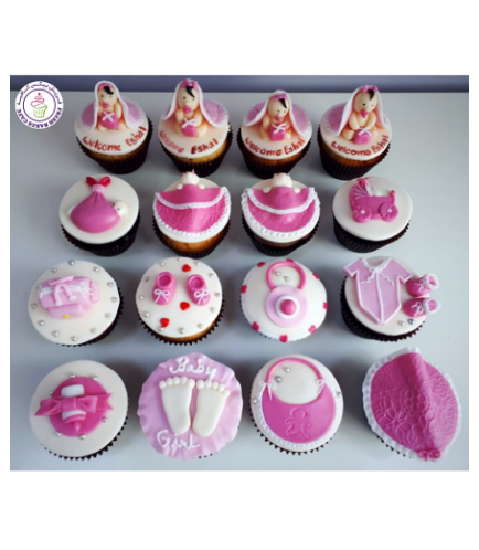 Cupcakes - Baby Shower - Girl 01