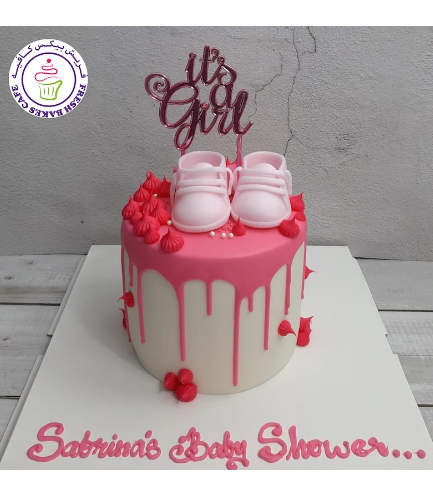 Cake - Baby Shower - Baby Booties - Girl