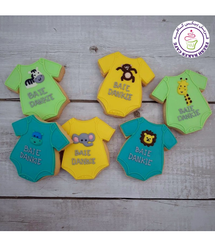 Cookies - Baby Shower - Onesies - Jungle Animals 01a