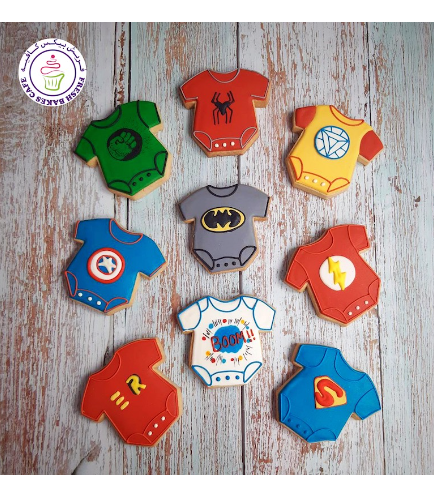 Cookies - Baby Shower - Onesies - Superheroes 02