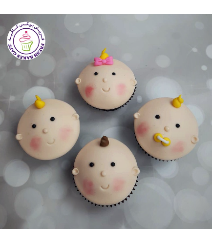 Cupcakes - Baby Shower - Baby Faces 01