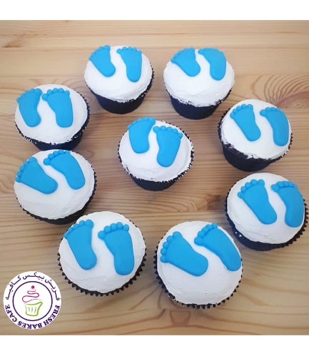 Baby's First Step Themed Cupcakes 03 - Blue