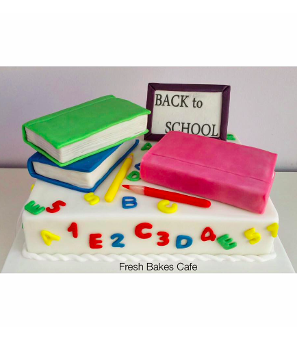 Cake - Back to School - Blackboard & Books - 3D Cake Toppers