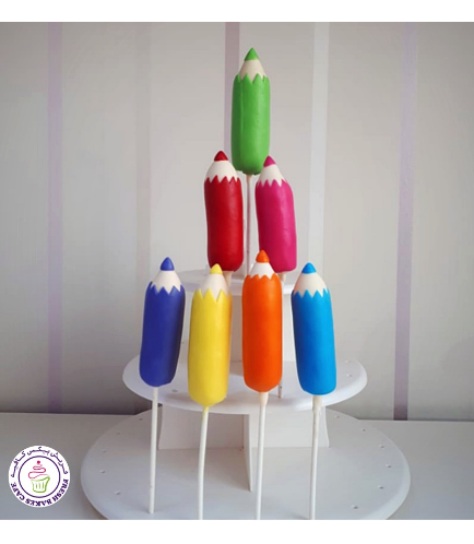 Cake Pops - Back to School - Coloring Pencils