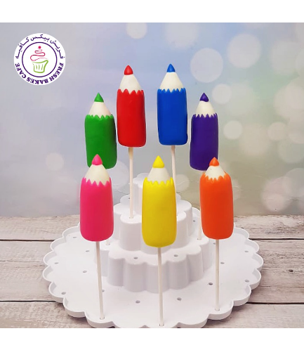 Cake Pops - Back to School - Coloring Pencils