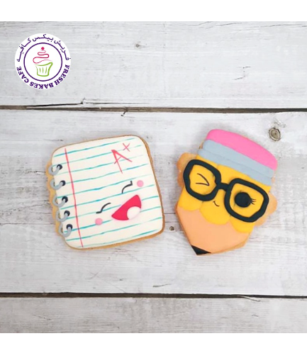 Cookies - Back to School - Pencil & Notepad 02