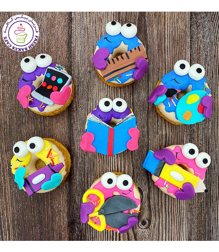 Back to School Themed Donuts - Cartoon Characters
