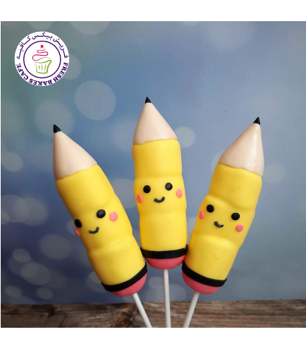 Marshmallow Pops - Back to School - Pencils