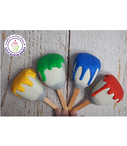 Back to School Themed Popsicakes - Paintbrushes