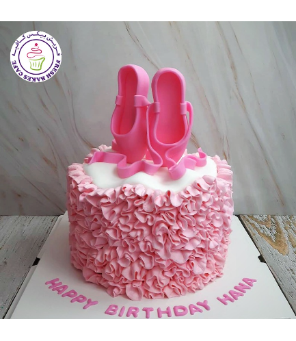 Cake - Ballet Shoes - 3D Cake Toppers - 1 Tier 04