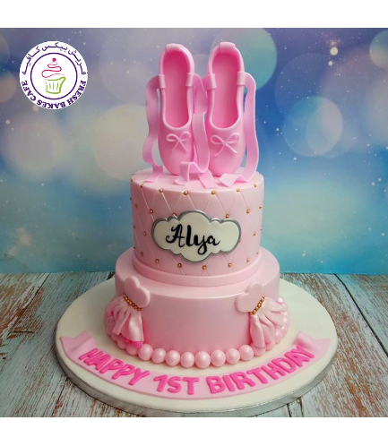 Cake - Ballet Shoes - 3D Cake Toppers - 2 Tier 04