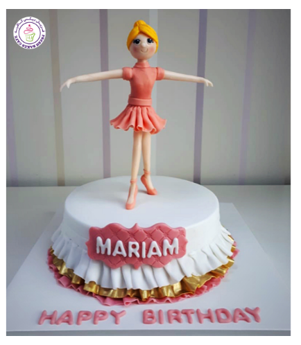 Cake - Ballerina - 3D Cake Topper 01b