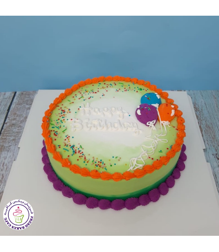 Balloon Themed Cake - Cream Cake