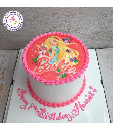 Barbie Themed Cake - Printed Picture 02
