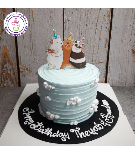 Bare Bears Themed Cake - Printed Picture - 2D