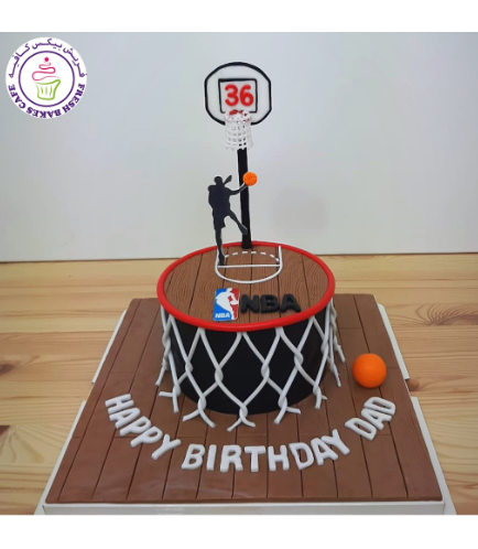 Basketball Themed Cake - 2D Printed Pictures 01