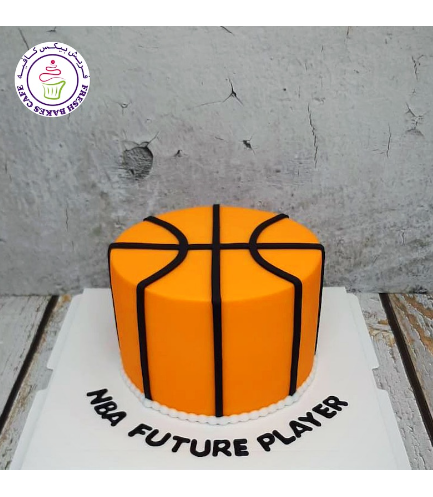 Basketball Themed Cake - Ball - 2D Cake 02