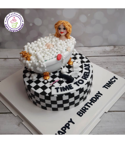 Bathtub Themed Cake - 3D Cake Topper 01