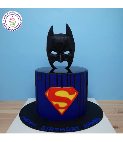 Batman & Superman Themed Cake 02