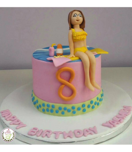 Beach Themed Cake - Girl