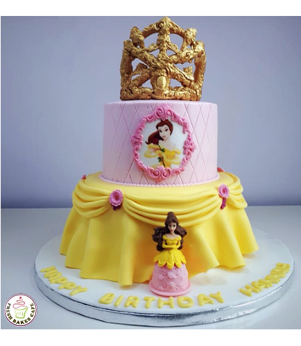 Beauty & the Beast Themed Cake - Crown - 2 Tier 01