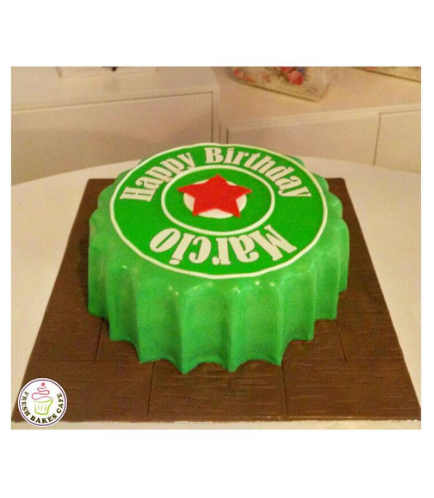 Beer Themed Cake - Beer Cap - 3D Cake