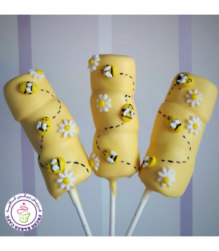 Bee Themed Marshmallow Pops