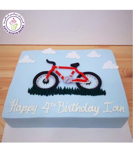Cycling Themed Cake - 2D Cake Topper 03