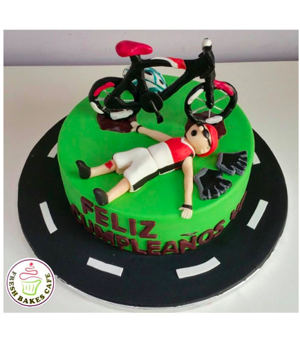 Cycling Themed Cake - 3D Character 01