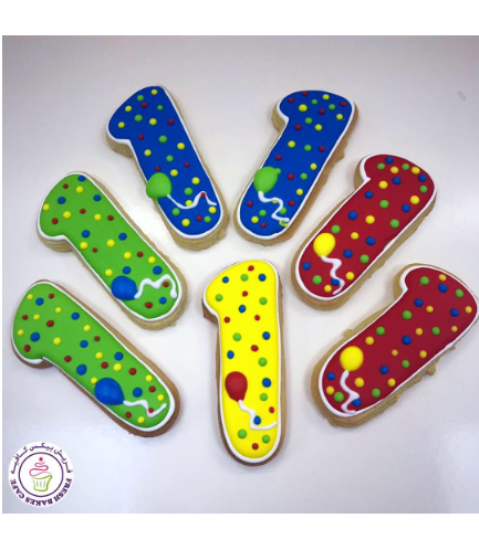 Cookies - Number 01 - Balloon - Multi-Colored
